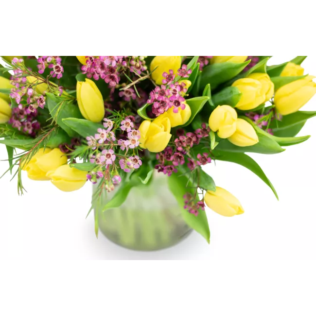 Kytice žlutých tulipánů